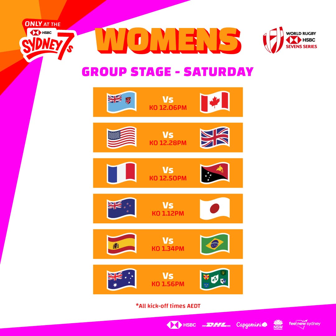 Saturday Women's Schedule